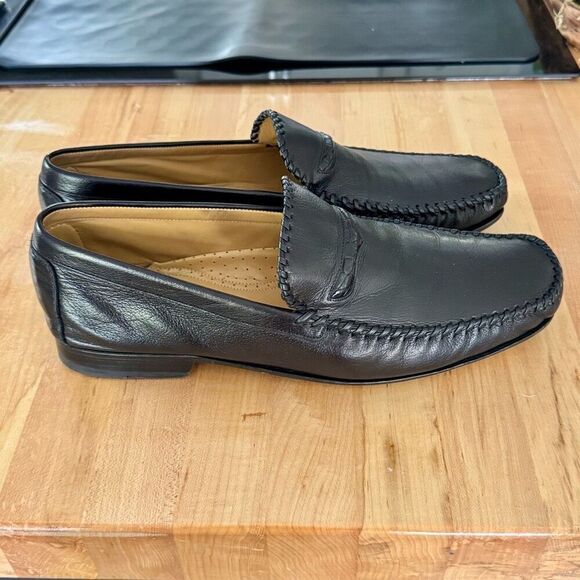 Johnston & Murphy Crocodile & Leather Dress Loafers. Black. Size 11. main image 7